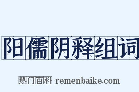 阳儒阴释组词是什么意思的图片